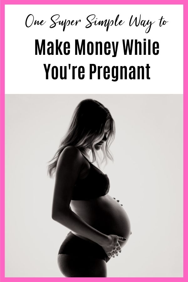 I just thought of a brilliant way to make money while you're pregnant! Read this post for the simple action you can take to profit from your pregnancy! #makemoneywhilepregnant #makmoneyonline #makeextramoney