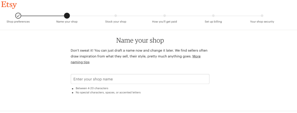 How to start etsy store step 3